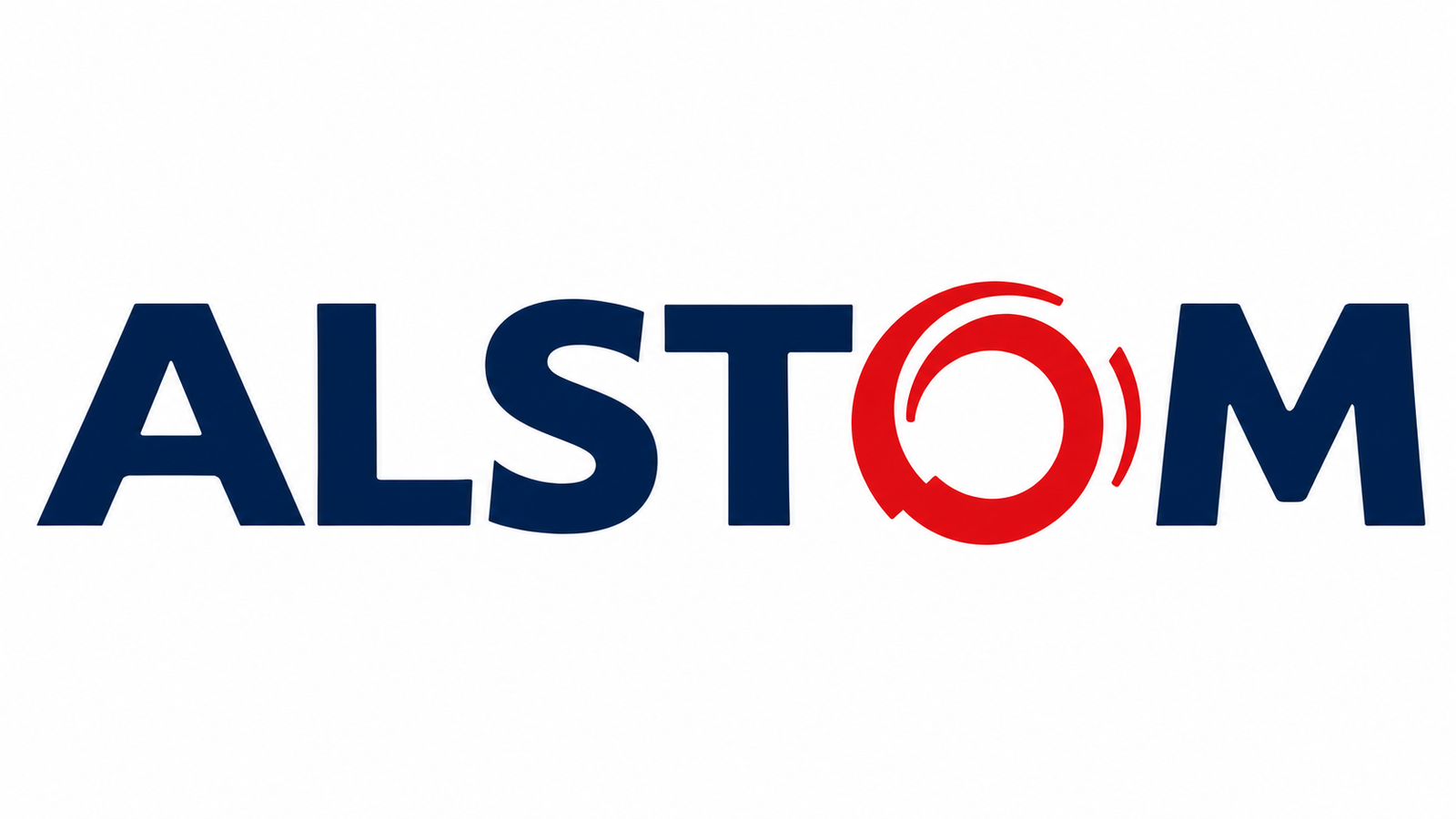 Alstom Logo with Red Swirl